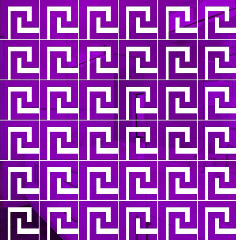 Bikri Kendra - 20 Geometric Purple - Mirror Acrylic Wall Stickers - Image 5