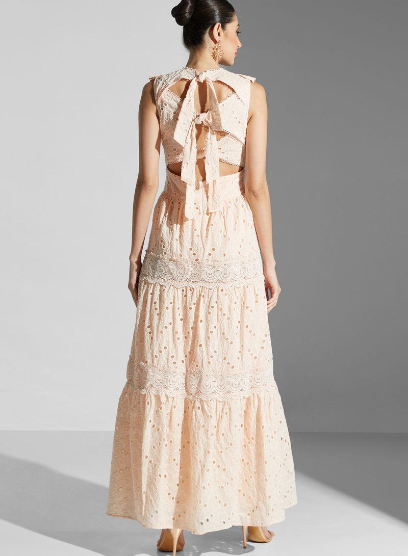 True Decadence Tiered Eyelet Maxi Dress - Image 2