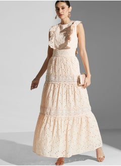 True Decadence Broderie Triple Tie Back Midi Dress  - Image 4