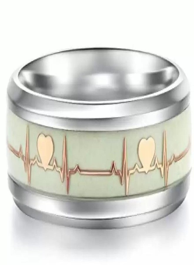 IGA COLLECTION Valentine Stylish Fashionable Latest Combo ECG & Silver Temperature Ring W2 (17) - Image 5