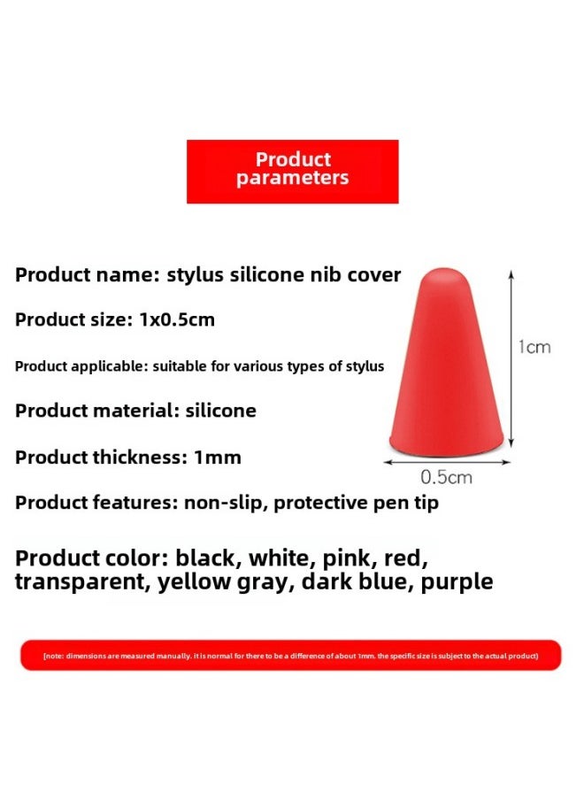 Generic - Tablet Stylus Silicone Nib Case For Apple Pencil Nib Cap Stylus Nib Protective Case-Color:White-Applicable Model:Bare Nib Sleeve - Image 1