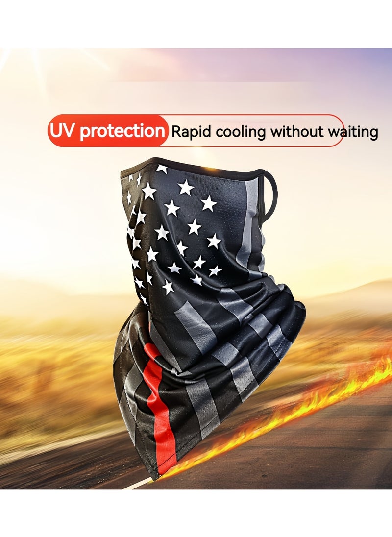DRAVEN - GG - Balaclava Mask, Foldable Bandanas Face Mask Earloop,Scarf Mask Bandana with Ear Loops,Neck Gaiter Balaclava Dust UV Sun Protection Outdoors Face Mask for Women Men - Image 1