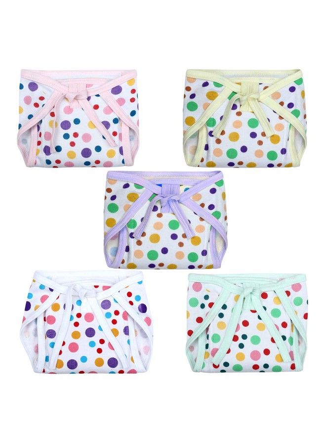 Superminis Baby Cotton Nappiesdot Printed Reusable Cushioned Nappy For Newborns And Infants (06 Months) - Image 2