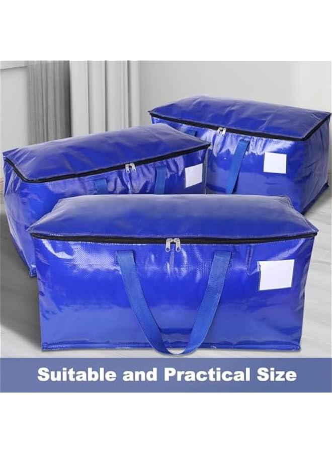 HOOKOR Durku Collapsible Moving Bags - Heavy Duty Extra Large Moving Bags with Zippers and Handles, Space Saving Packing Totes for Moving Supplies Storage,Fold Flat, Alternative to Box and Bin (Blue-6Pack) - Image 4