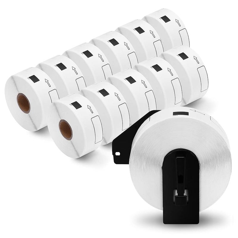 12 Rolls DK1201 Replace for Brother QL800 Address Label 11 x 35 400 Stickersroll for QL810W QL710W Printer Barcode All Purpose DieCut Label 1 Frame 4800 Labels
