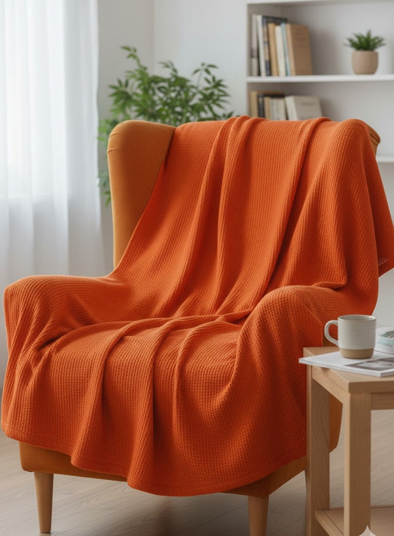 Nile Weave Elegant Egyptian Cotton Milano Throw Blanket – ultra-soft, lightweight, and beautifully crafted. Enjoy luxurious comfort, breathable warmth, and timeless sophistication in any room. - Image 1