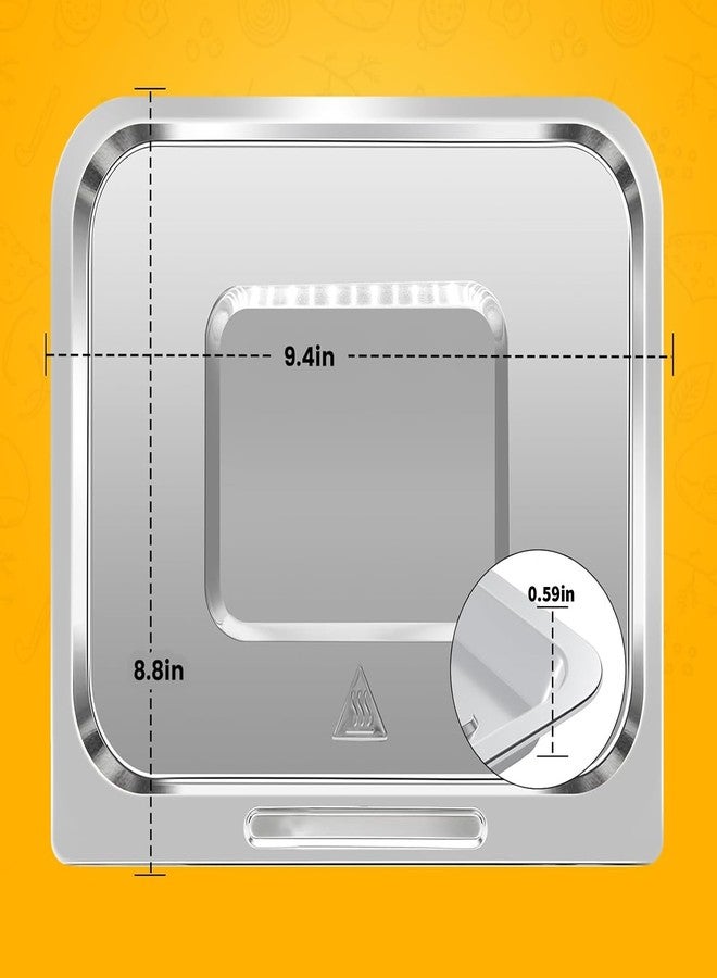GWY صينية طهي GWY لقلاية الهواء CHEFMAN XL 10L متعددة الوظائف الرقمية، مقاس 9.4 × 8.8 بوصة، مصنوعة من مواد غير لاصقة آمنة غذائيًا، رف بديل لقلاية الهواء، صينية شواء، طبق مقرمش، آمنة للغسل في غسالة الأطباق - Image 2