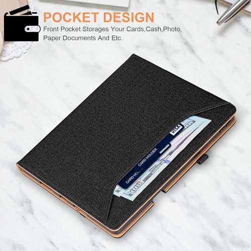 Vakarey for Lenovo Idea Tab Plus Case with Pencil Holder Shockproof Cover for Lenovo Idea Tab Plus 12.1 Inch Case TB361FU,Black - Image 3