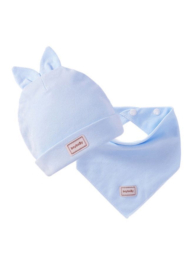 NIBEMINENT 2-Piece Owl Pattern Hat And Bib Set