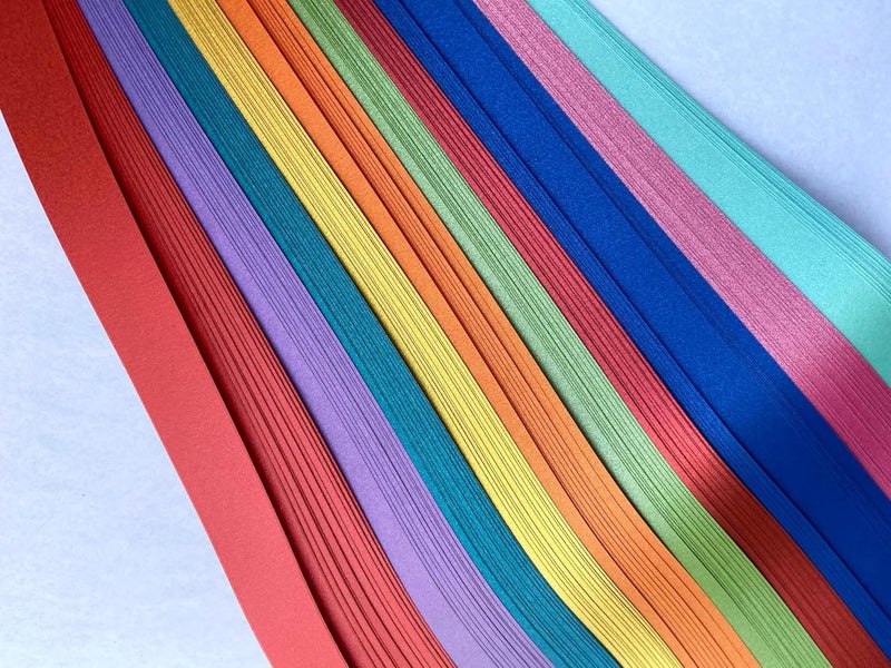 Froebel Mint 3/8" Assorted Metallic Paper Strips for German, Froebel, Moravian Stars & Weaving (120 Strips) - Image 4