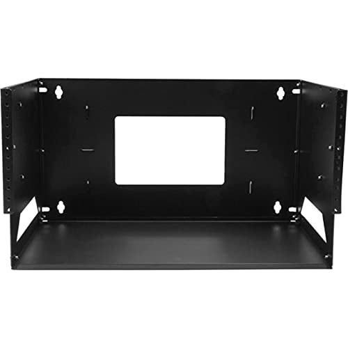 StarTech.com 2-Post 4U Open Frame Wall Mount Network Rack with Built-in Shelf, Wall Mount Data Rack with Adjustable Depth for AV / Computer / IT Equipment, TAA Compliant Server Rack (WALLSHELF4U) - Image 2
