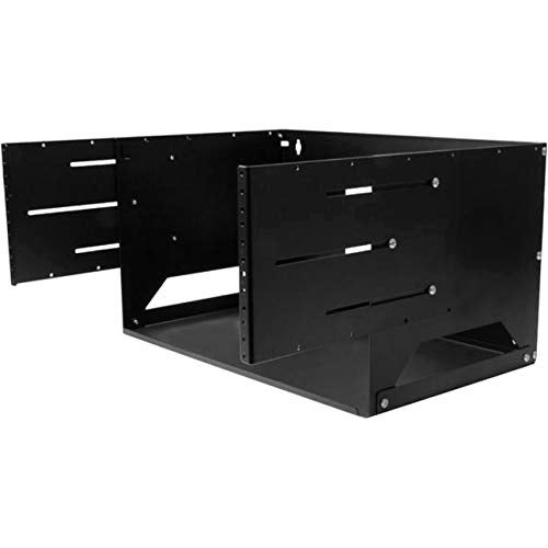 StarTech.com 2-Post 4U Open Frame Wall Mount Network Rack with Built-in Shelf, Wall Mount Data Rack with Adjustable Depth for AV / Computer / IT Equipment, TAA Compliant Server Rack (WALLSHELF4U) - Image 4