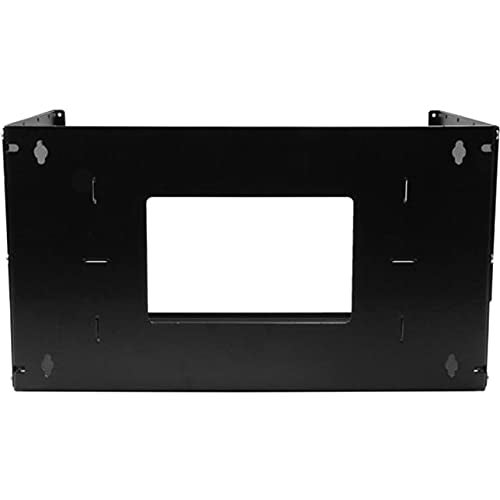 StarTech.com 2-Post 4U Open Frame Wall Mount Network Rack with Built-in Shelf, Wall Mount Data Rack with Adjustable Depth for AV / Computer / IT Equipment, TAA Compliant Server Rack (WALLSHELF4U) - Image 3