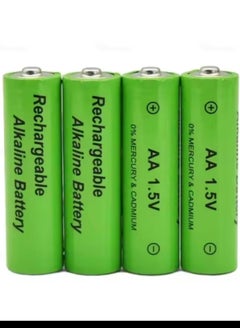 XTREME Rechargeable battery, size AA, lithium ion, rechargeable batteries, high quality, consisting of 4 pieces, charging, green color  - Image 1