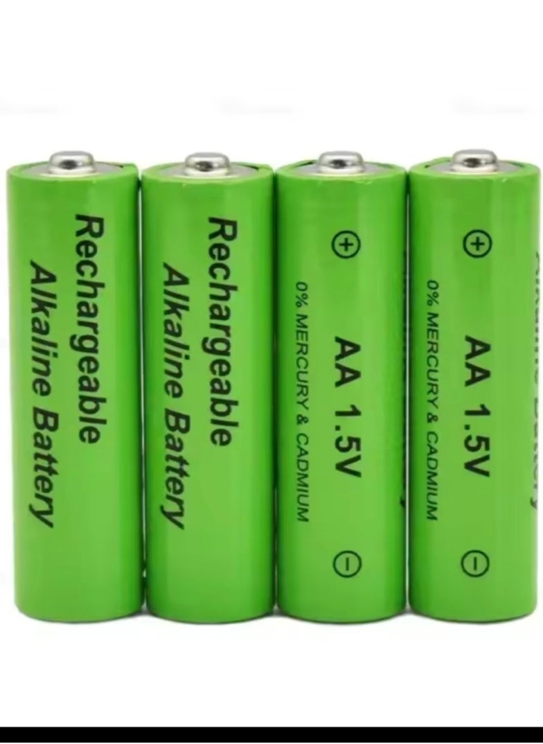 XTREME - Rechargeable battery, size AA, lithium ion, rechargeable batteries, high quality, consisting of 4 pieces, charging, green color - Image 1
