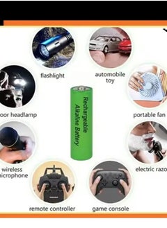 XTREME Rechargeable battery, size AA, lithium ion, rechargeable batteries, high quality, consisting of 4 pieces, charging, green color  - Image 4