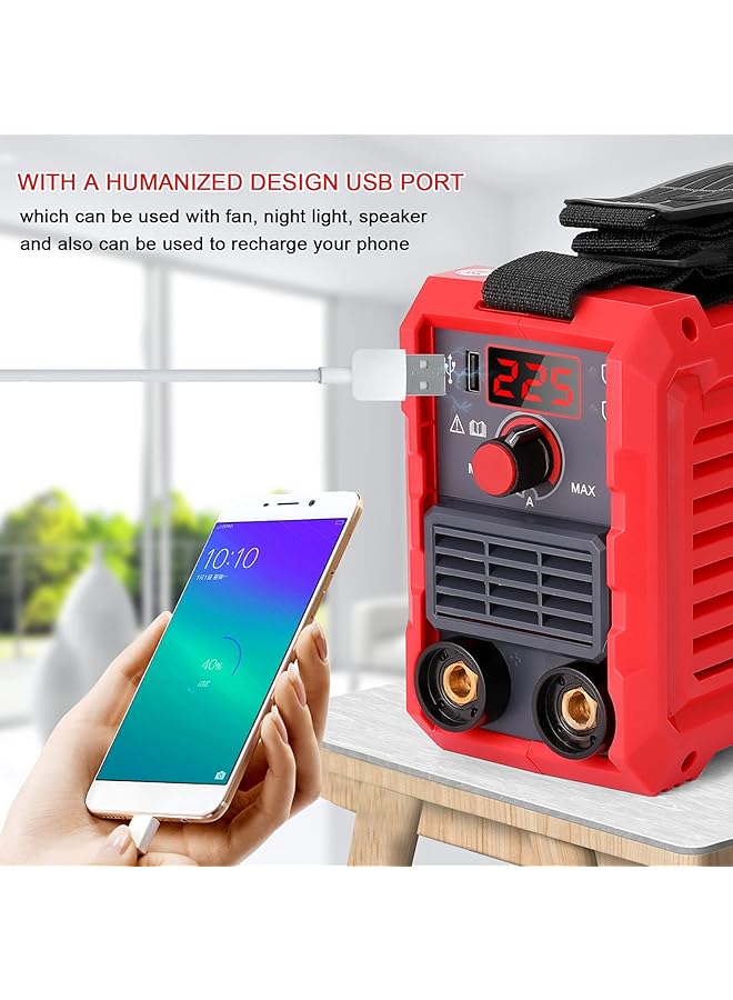 erorex Electric Welding Machine 20 225A Mma 225 Electric Welding Machine Household Mini Inverter 220 V Igbt Digital Small Industrial Welding Machine With Usb Port - Image 5