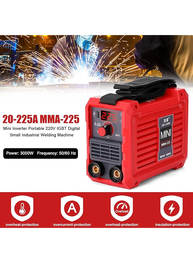 erorex Electric Welding Machine 20 225A Mma 225 Electric Welding Machine Household Mini Inverter 220 V Igbt Digital Small Industrial Welding Machine With Usb Port - Image 2