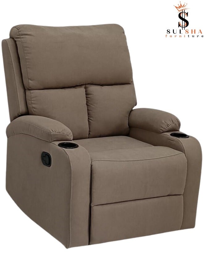 SULSHA Modern Style Ideal Design Single Living Room Sofa For The Perfect Stylish Home Single Recliner Chair For Living Room Overstuffed Breathable Fabric Reclining Chair Heavy Duty Reclining  - Image 1