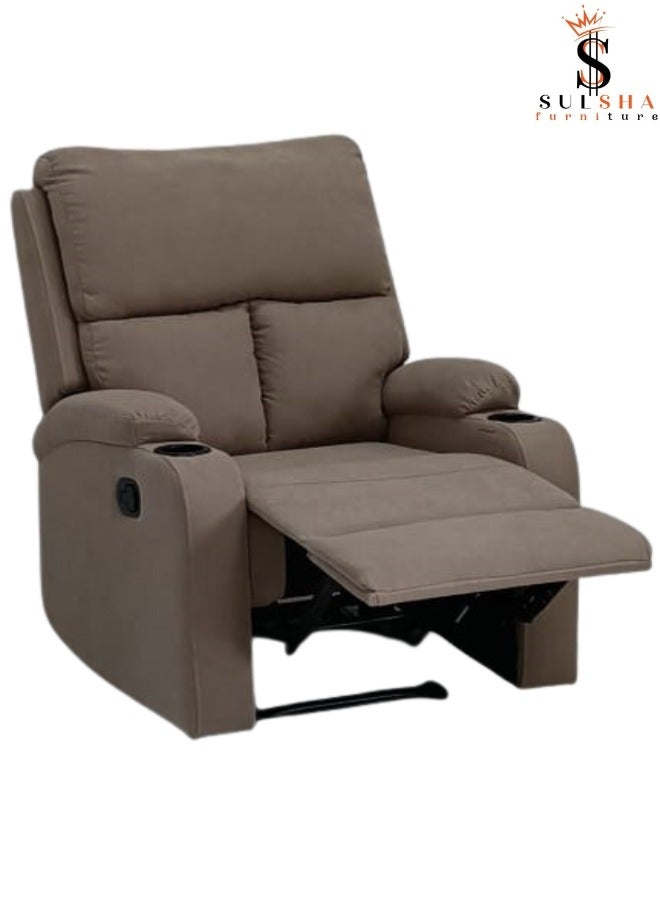 SULSHA Modern Style Ideal Design Single Living Room Sofa For The Perfect Stylish Home Single Recliner Chair For Living Room Overstuffed Breathable Fabric Reclining Chair Heavy Duty Reclining  - Image 2