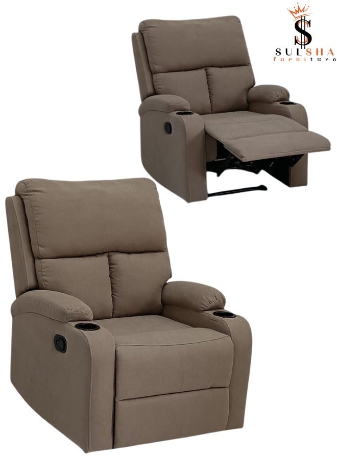 SULSHA Modern Style Ideal Design Single Living Room Sofa For The Perfect Stylish Home Single Recliner Chair For Living Room Overstuffed Breathable Fabric Reclining Chair Heavy Duty Reclining  - Image 4
