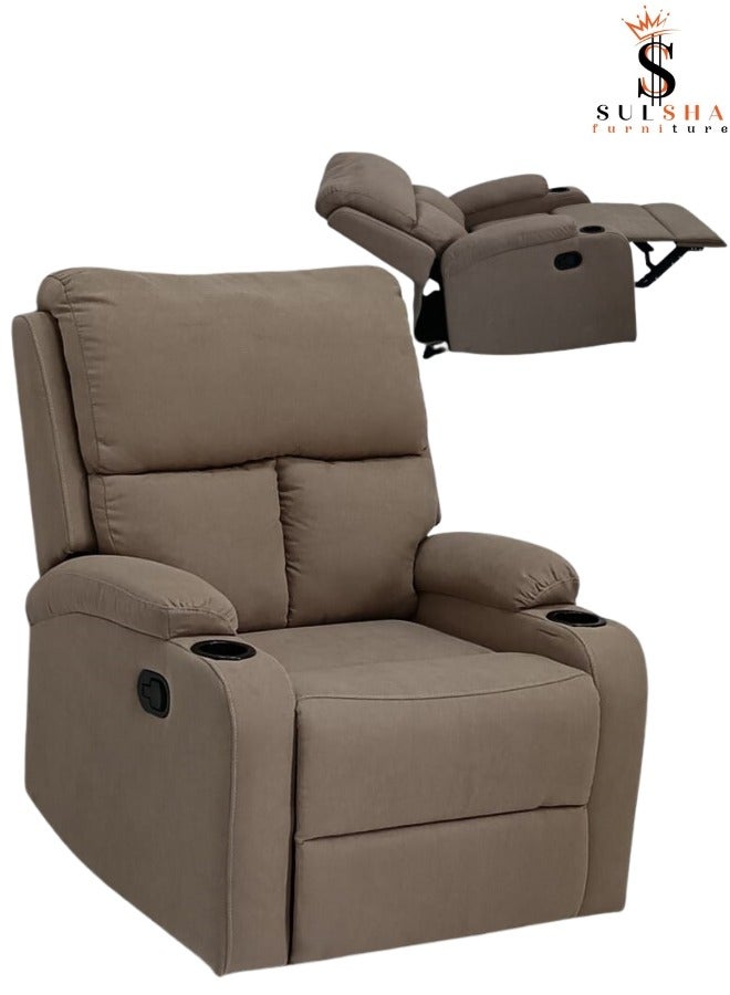 SULSHA Modern Style Ideal Design Single Living Room Sofa For The Perfect Stylish Home Single Recliner Chair For Living Room Overstuffed Breathable Fabric Reclining Chair Heavy Duty Reclining  - Image 5