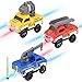 Save Unicorn Tracks Cars Replacement only Toy Cars for Magic Tracks Glow in The Dark Racing Car Track Accessories with 5 Flashing LED Lights Compatible with Most Car Tracks for Kids Boys and Girls3pack - Image 2