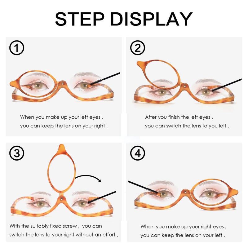 JM نظارات قراءة مكياج JM 2 زوج مكبرة قابلة للطي للنساء +1.5 - Image 3