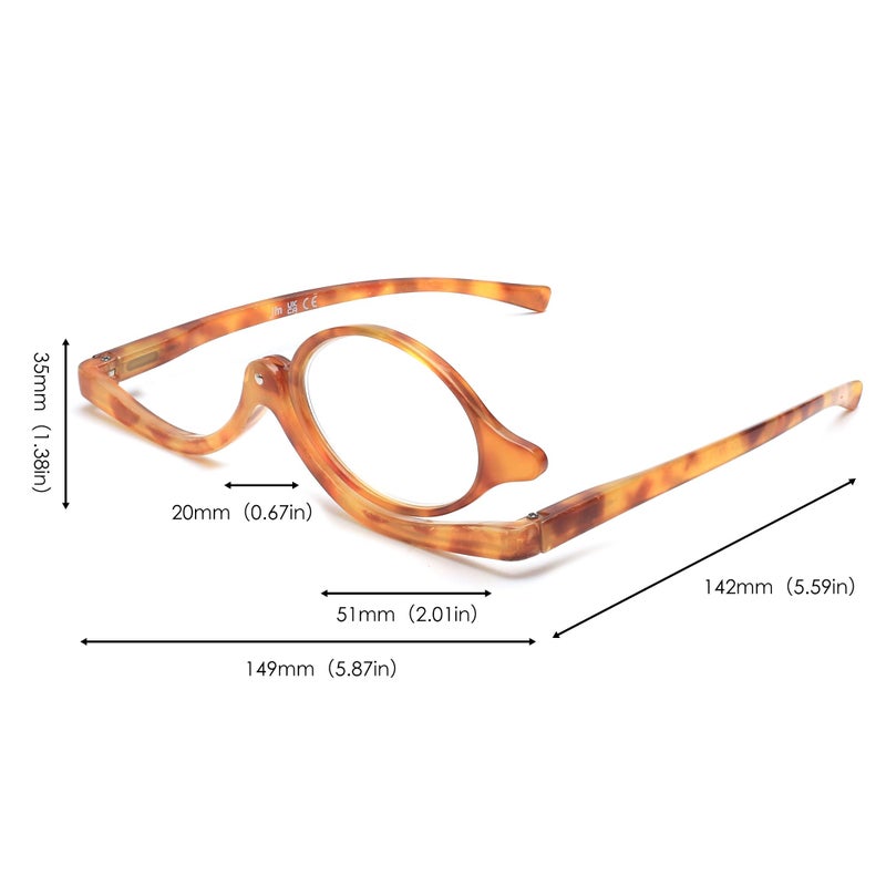 JM نظارات قراءة مكياج JM 2 زوج مكبرة قابلة للطي للنساء +1.5 - Image 5