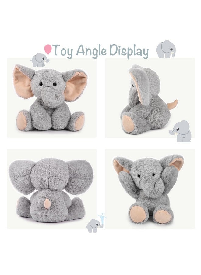 TCBunny Valentines Day Gifts Baby Elephant Bedtime Stuffed Animal Plush Toy 11", Kids, Aichie (Grey) - Image 5
