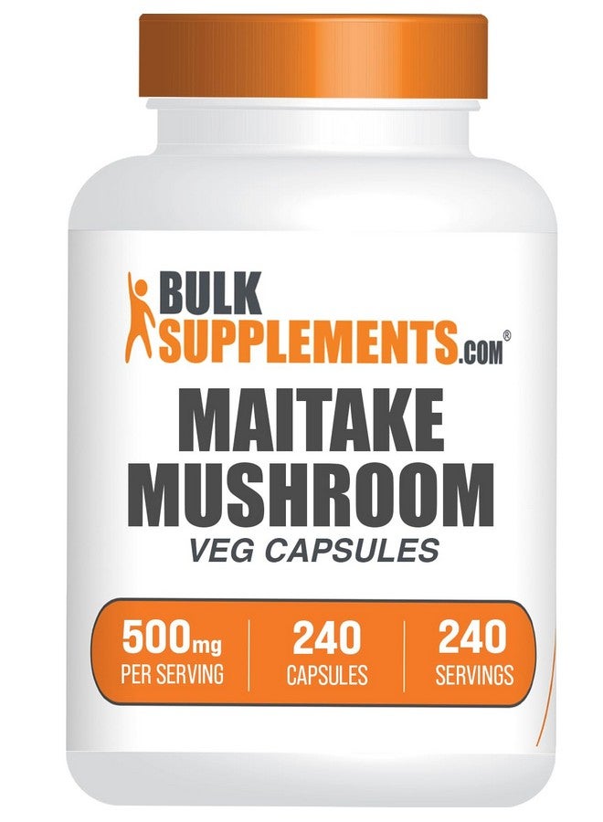 BulkSupplements.com Maitake Mushroom Capsules - Mushroom Supplement, Maitake Mushroom Extract - Vegan, 1 Capsule per Serving, 240 Veg Capsules (Pack of 1) - Image 1