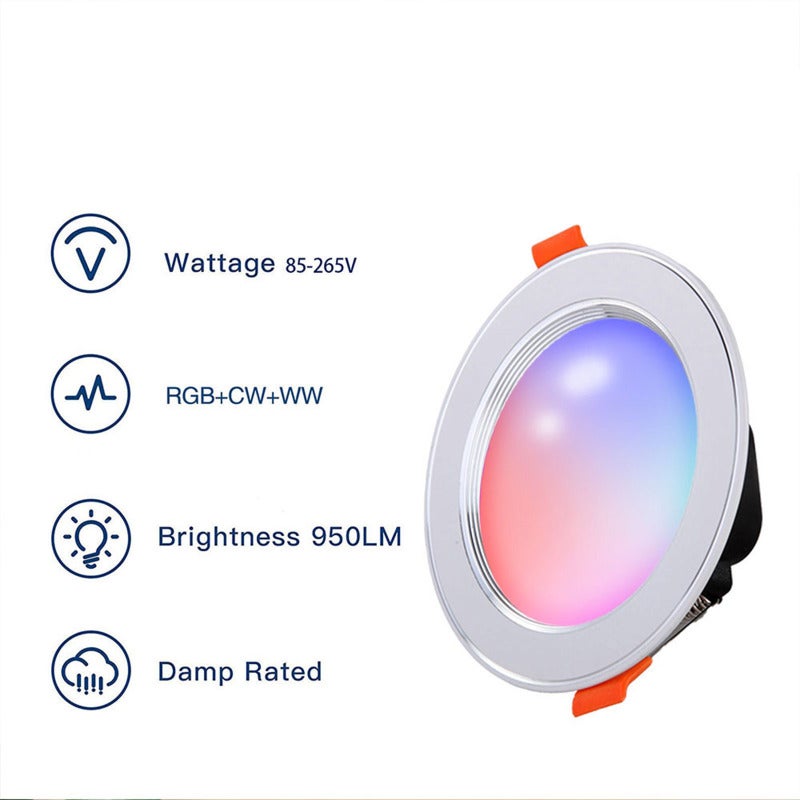 مصباح LED سفلي بتقنية واي فاي 6 واط 950 لومن 2700K-5000K أسود نحيف للغاية - تحكم صوتي عبر التطبيق مع وظيفة المؤقت، مصباح LED سفلي للمنزل والمطبخ وغرفة المعيشة وغرفة النوم والمكتب - Image 2