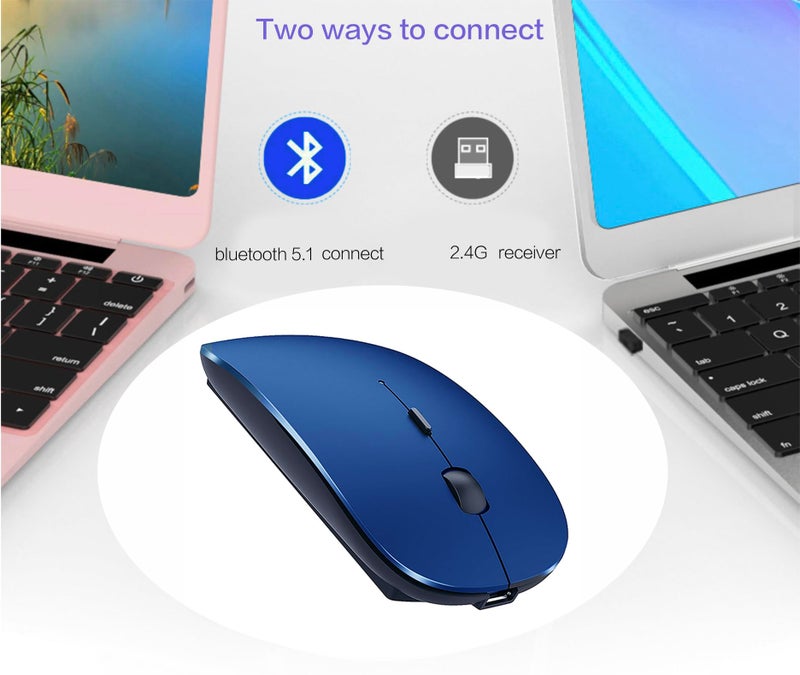 PEIBO Bluetooth Wireless Mouse for Laptop mac MacBook ipad MacBook air MacBook pro pc Desktop Computer Windows Chromebook Notebook - Image 3