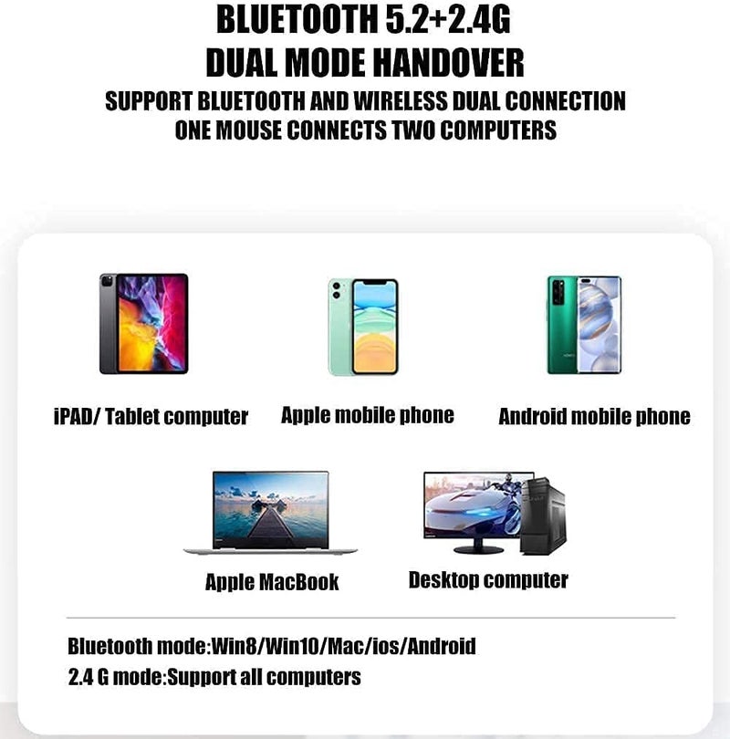 PEIBO Bluetooth Wireless Mouse for Laptop mac MacBook ipad MacBook air MacBook pro pc Desktop Computer Windows Chromebook Notebook - Image 4