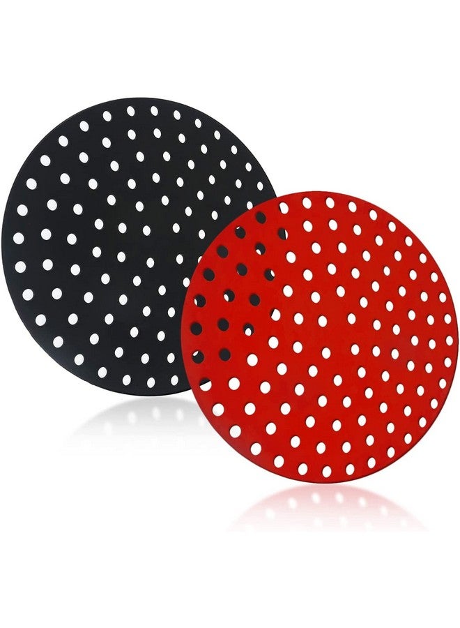 Trifecta Silicone Air Fryer Liners Non Stick Easy Clean Air Fryer mats, Pad, Accessories Parchment Paper Replacement for Air Fryer Basket Air Frying, Steaming and Oven Baking Pack - 2 (Round - 7.5 IN) - Image 1