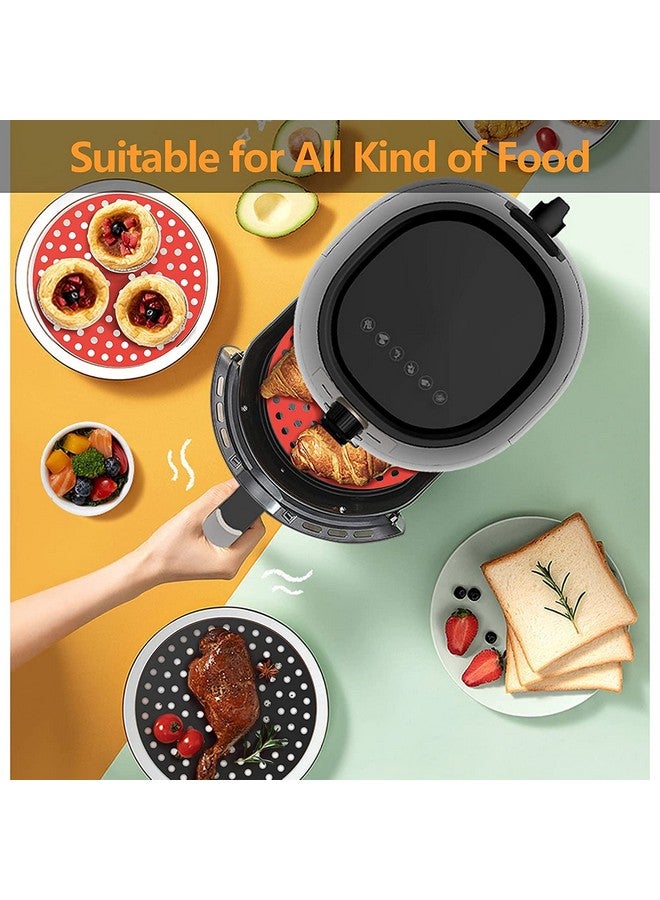 Trifecta Silicone Air Fryer Liners Non Stick Easy Clean Air Fryer mats, Pad, Accessories Parchment Paper Replacement for Air Fryer Basket Air Frying, Steaming and Oven Baking Pack - 2 (Round - 7.5 IN) - Image 2