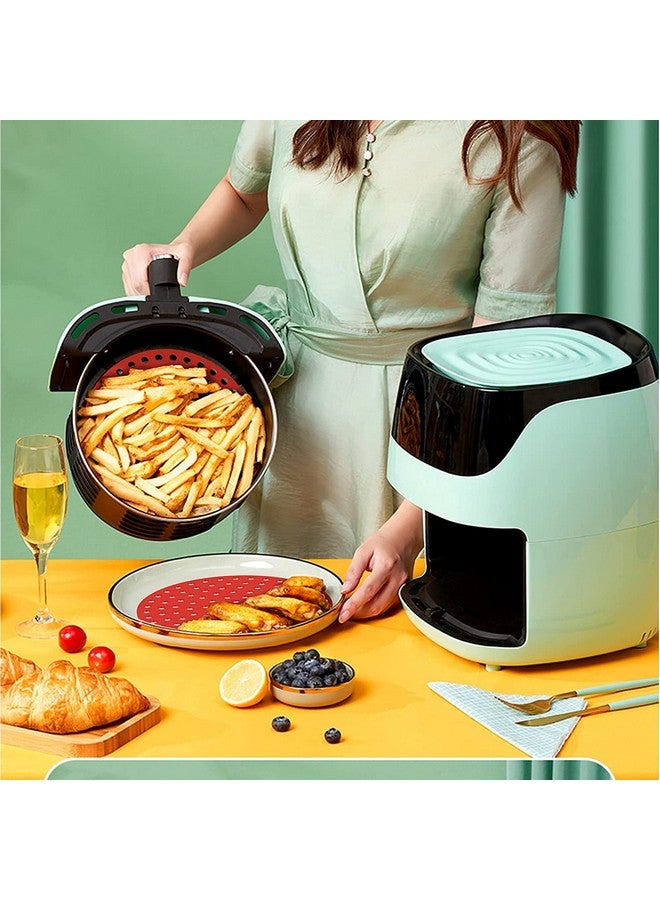 Trifecta Silicone Air Fryer Liners Non Stick Easy Clean Air Fryer mats, Pad, Accessories Parchment Paper Replacement for Air Fryer Basket Air Frying, Steaming and Oven Baking Pack - 2 (Round - 7.5 IN) - Image 3