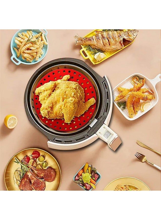 Trifecta Silicone Air Fryer Liners Non Stick Easy Clean Air Fryer mats, Pad, Accessories Parchment Paper Replacement for Air Fryer Basket Air Frying, Steaming and Oven Baking Pack - 2 (Round - 7.5 IN) - Image 4