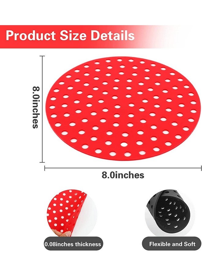 Trifecta Silicone Air Fryer Liners Non Stick Easy Clean Air Fryer mats, Pad, Accessories Parchment Paper Replacement for Air Fryer Basket Air Frying, Steaming and Oven Baking Pack - 2 (Round - 7.5 IN) - Image 5