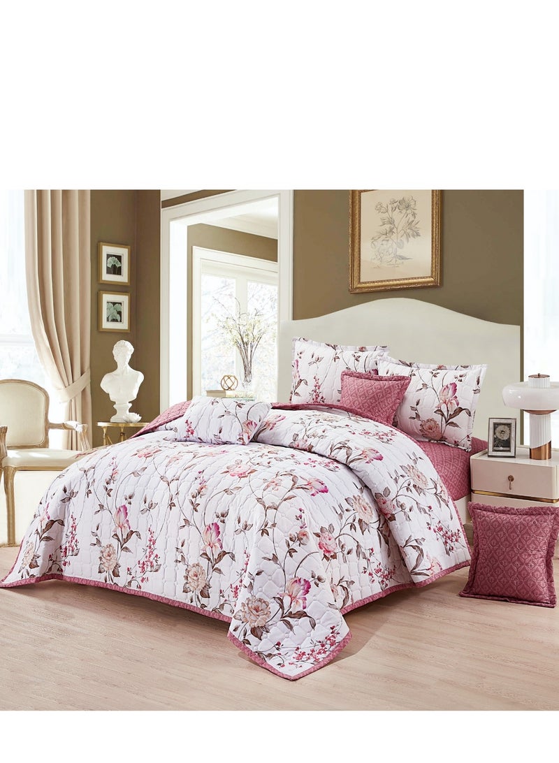 Microfiber Double Bedspread, Fits 200 x 200 cm, 7 Pieces