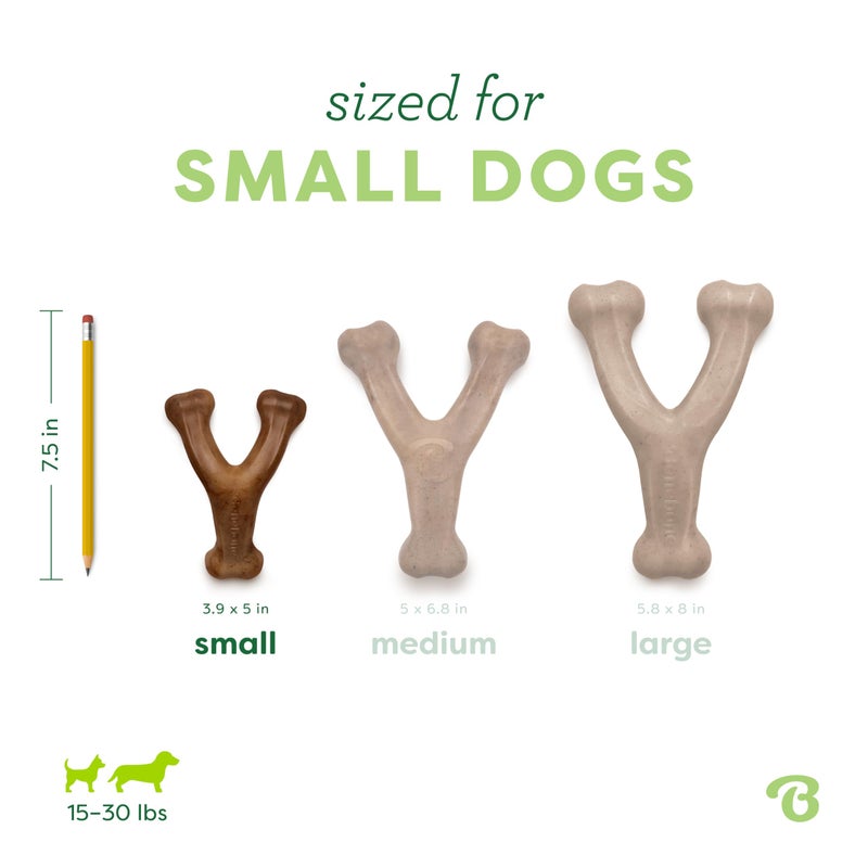 Benebone Small 3-Pack, Benebone Wishbone Durable Dog Chew Toy for Aggressive Chewers, Real Bacon, Chicken, Peanut Butter, Made in USA, Variety Pack - Image 4