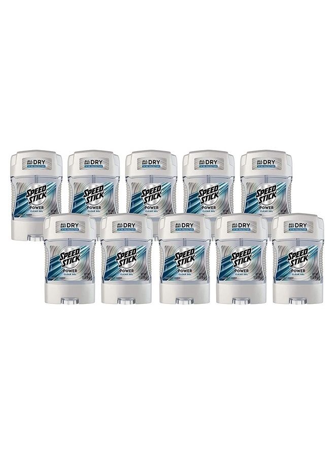 Speed Stick Anti-Perspirant Deodorant Power Gel, 3 Ounce (Pack of 10) - Image 1