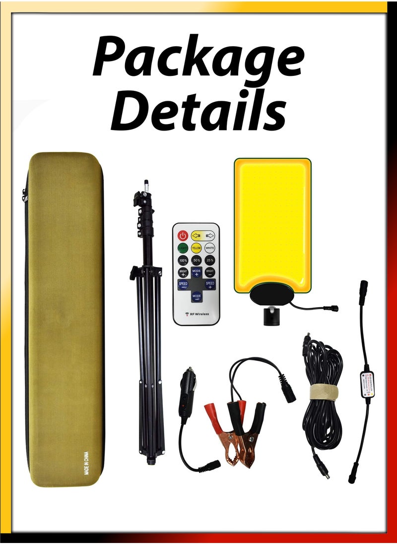 DBLEW - Led Camping Light With Remote Control 96000 Lumen Portable Adjustable Height Telescopic Tripod Stand Super Bright 12V Outdoor Work Fishing Patio Yard Garden Pool Night Party Street Stall Desert 1000W - Image 1