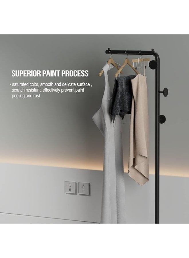 DUNISO Metal Coat Rack Freestanding, Coat Stand With 3 Hooks,Clothing Rack with Natural Marble Base, Space-Saving,Stable and Durable，for Entryway, Living Room,Bedroom, Office - Image 5