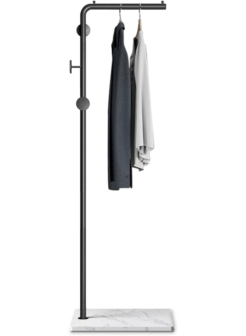 DUNISO Metal Coat Rack Freestanding, Coat Stand With 3 Hooks,Clothing Rack with Natural Marble Base, Space-Saving,Stable and Durable，for Entryway, Living Room,Bedroom, Office - Image 4