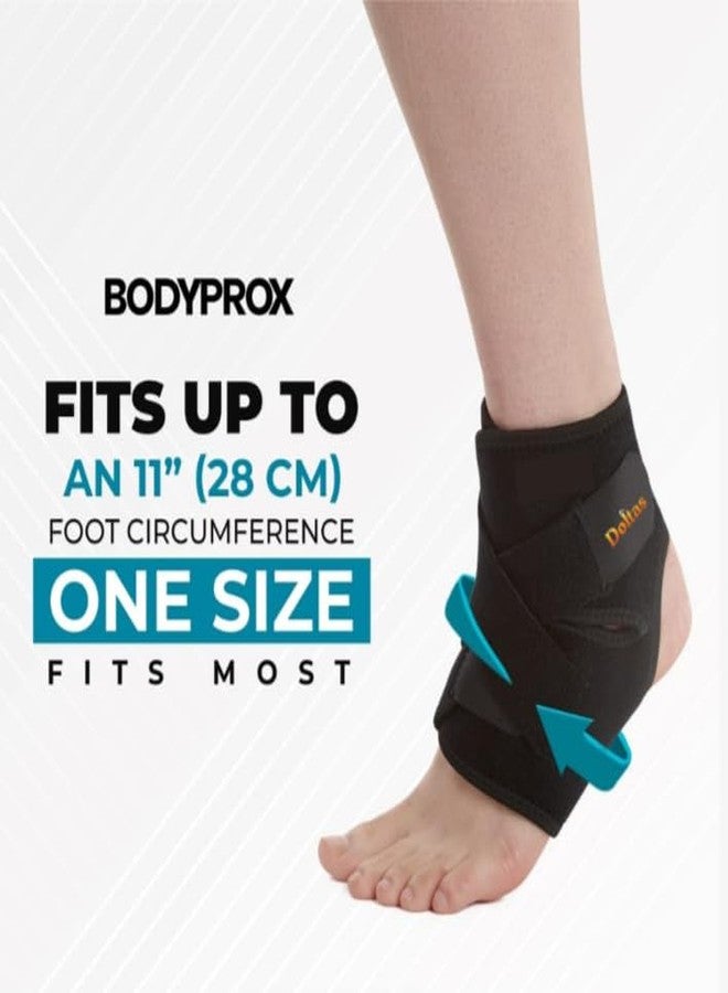DOLTAS Premium Ankle Compression Brace, Adjustable Support Brace for Foot Care, Sprain, Injury, Ankle Protection Guard Helpful In Pain Relief And Recovery | For Men & Women (Black) (Pack of 1) - Image 5