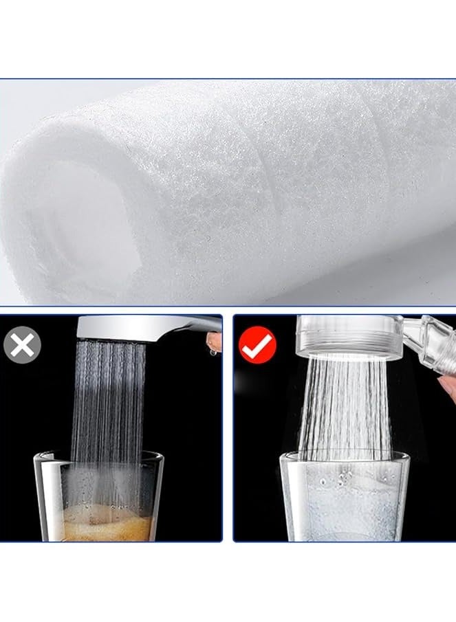 10pcs PP Cotton Filter Cartridge, PP Cotton Filter for Filtered Showerheads, Replacement for Handheld Detachable Filtration Shower Head (8cm Length) - Image 3