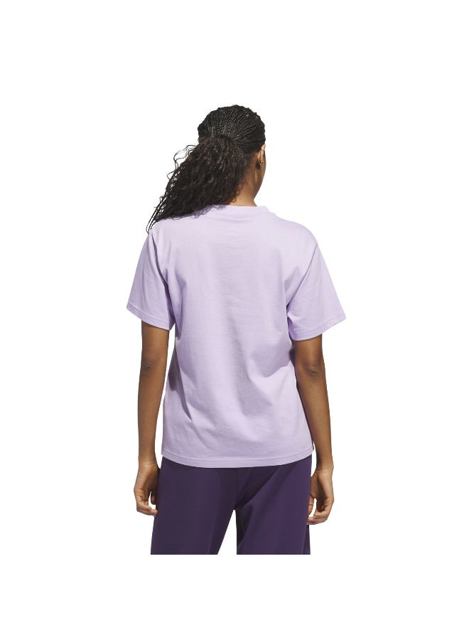 Adidas W Airbrush T Purple Training T-Shirts For Women XS  - Image 3
