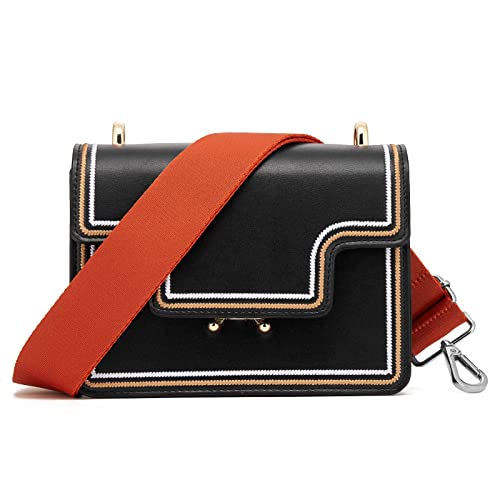 ZOOEASS Silvery Buckles Wide Shoulder Strap (Solid),Adjustable Replacement Belt Crossbody Canvas Bag Handbag (Burnt Sienna) - Image 4