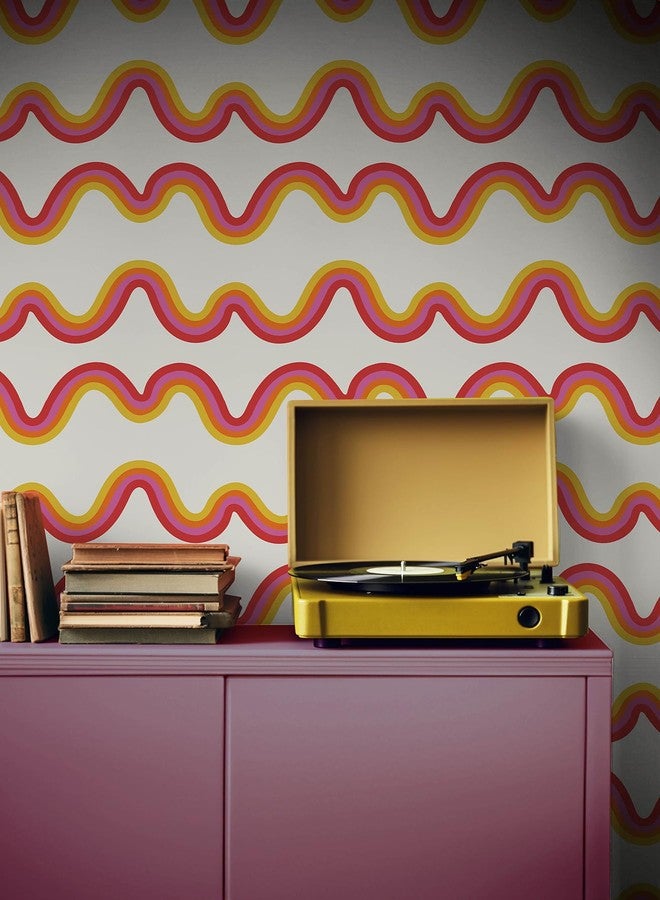 NuWallpaper x Very Gay Paint Beverly Slopes Pink Peel and Stick Wallpaper, VGS6435 - Image 4